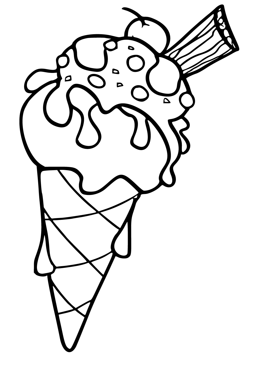 Free printable ice cream delicious coloring page sheet and picture for adults and kids girls and boys
