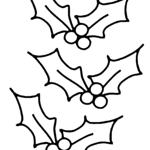 Christmas holly coloring pages printable for free download