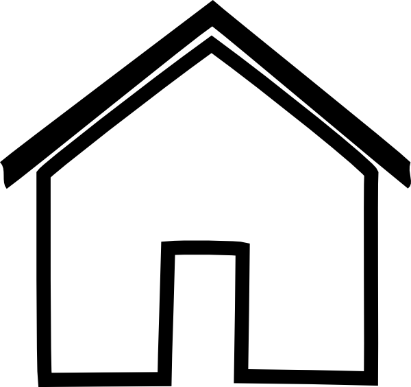 X free house clipart black and white image house outline clip art library clipart black and white