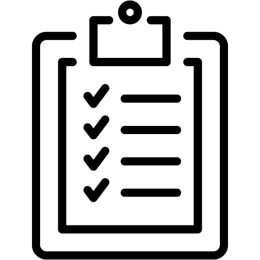 Black clipboard icon