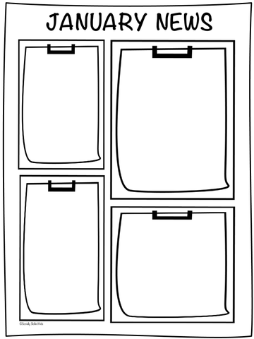 Newsletters clipboard theme september to june black and white vers â socially skilled kids