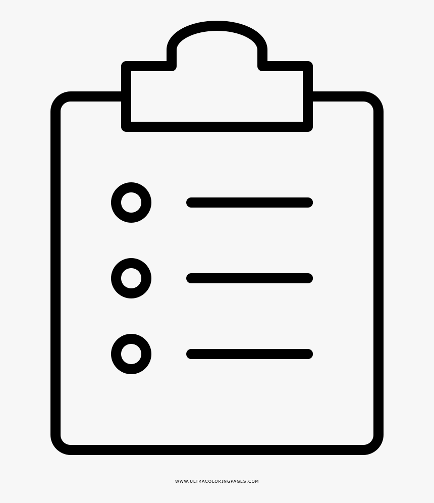 Clipboard coloring page hd png download