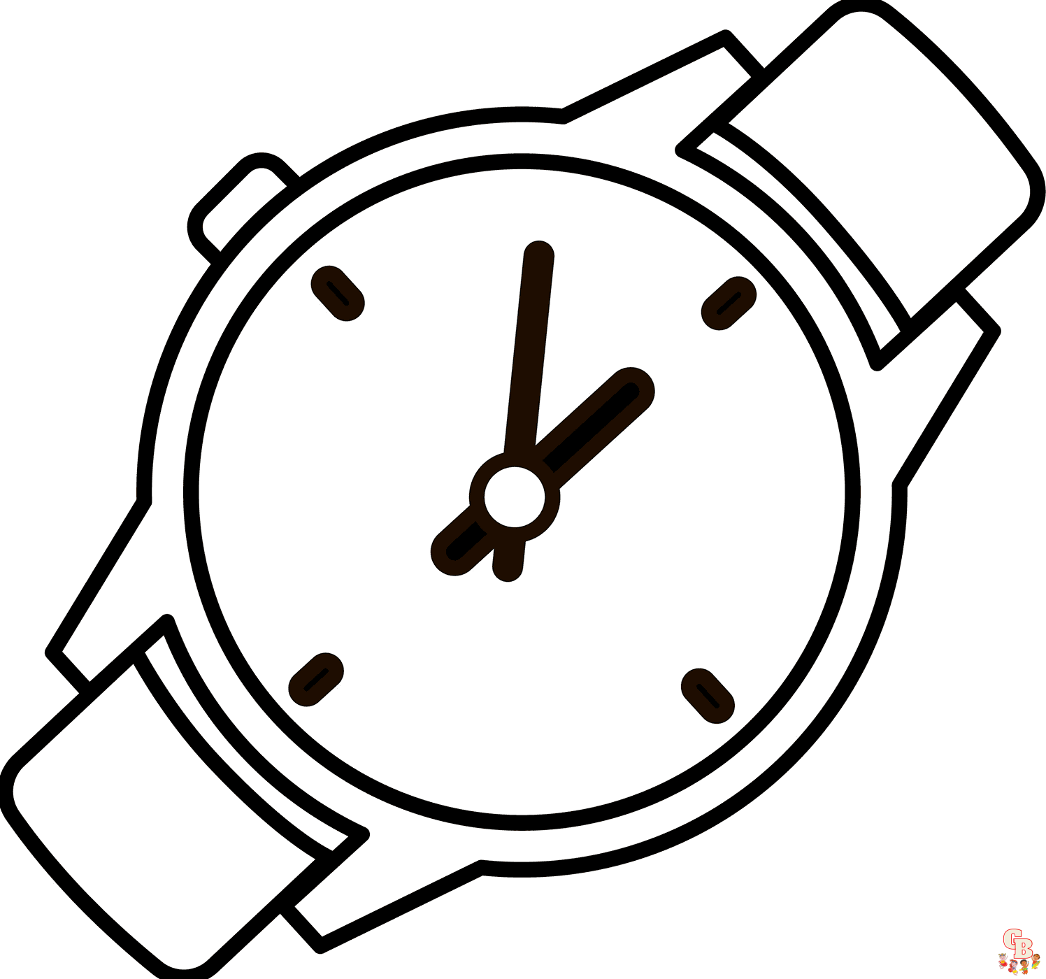 Printable watch coloring pages free for kids and adults