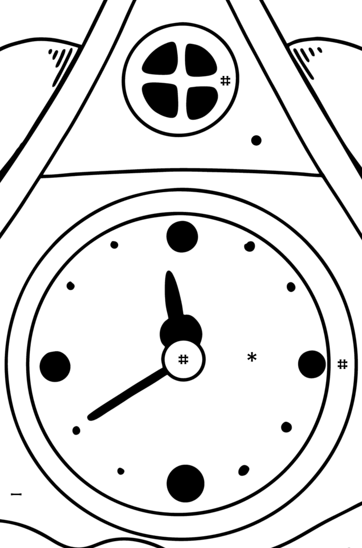 Christmas clock coloring page â online and print for free