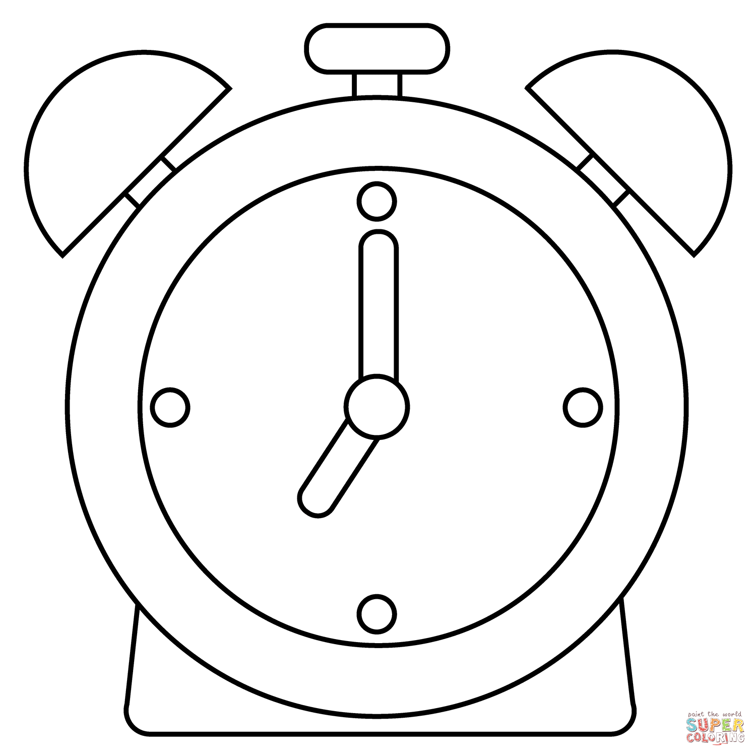 Alarm clock emoji coloring page free printable coloring pages