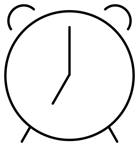 Alarm clock emoji coloring page free printable coloring pages
