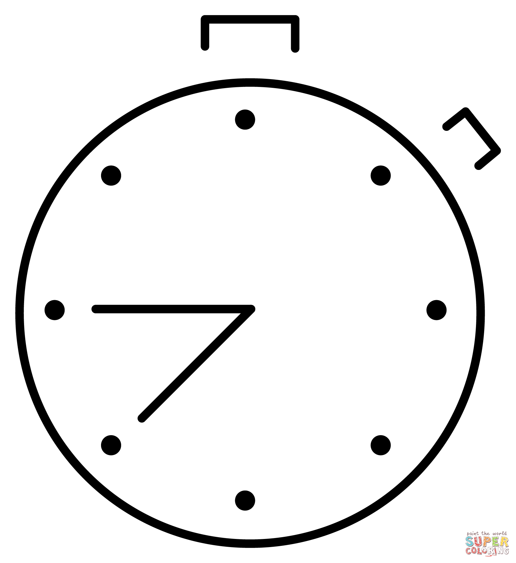 Stopwatch emoji coloring page free printable coloring pages