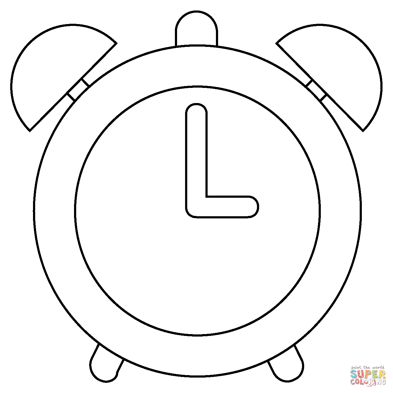 Alarm clock emoji coloring page free printable coloring pages