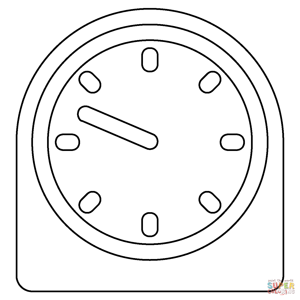 Timer clock emoji coloring page free printable coloring pages