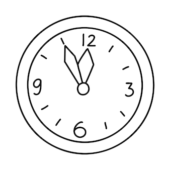 Clock coloring vectors illustrations for free download