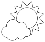 Cloud coloring pages free printable pictures