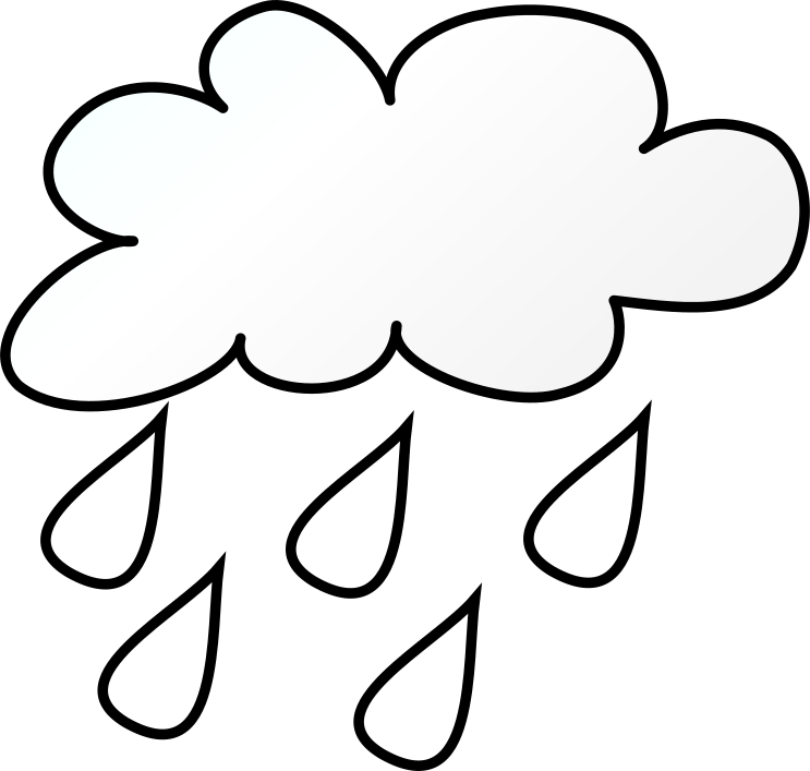 Rain cloud drawing clip art image