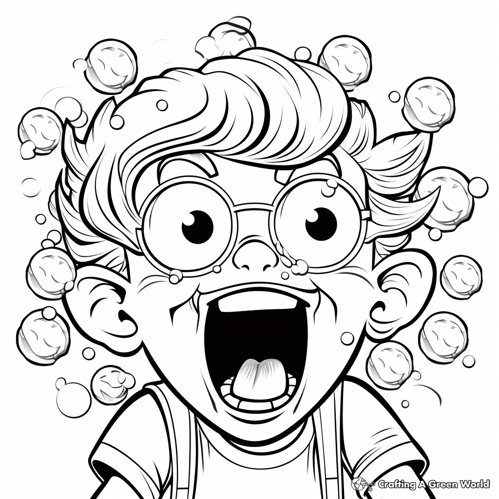 Bubble gum coloring pages