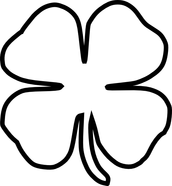 Shamrock outline clip art at