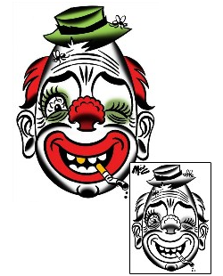 Clown tattoo design mof