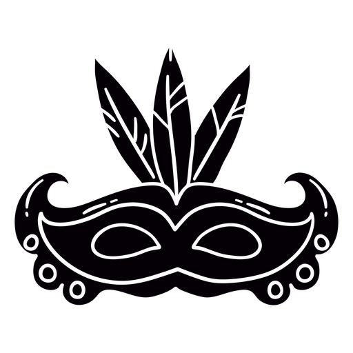 Carnival mask hand drawn symbol stencil png svg design for t