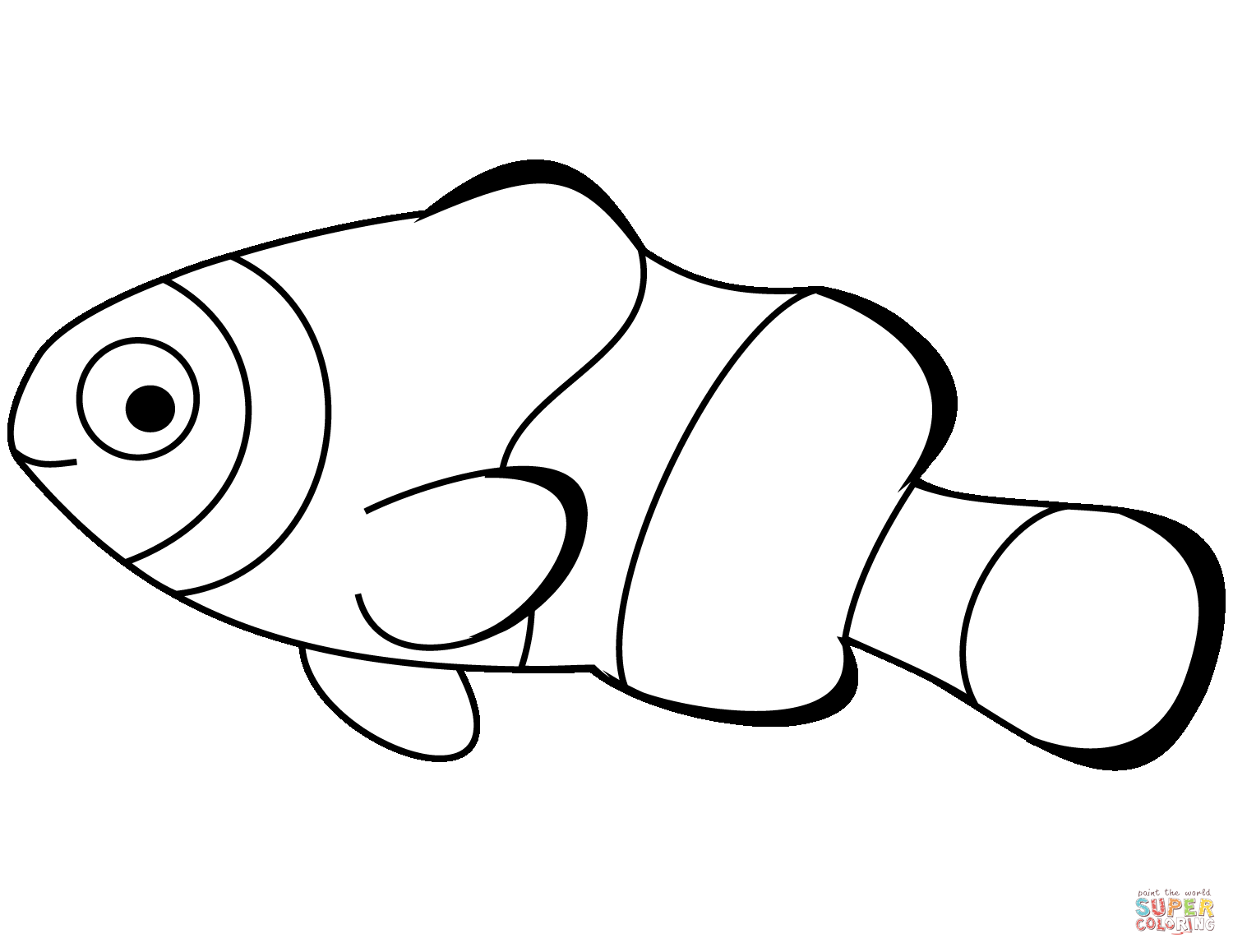 Anemone fish coloring page free printable coloring pages