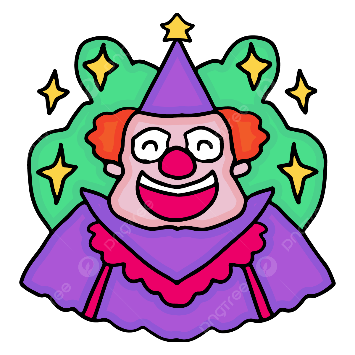 Cartoon funny clown png transparent images free download vector files