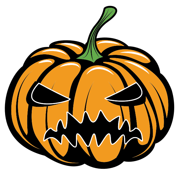 Carved pumpkin color silhouette free svg