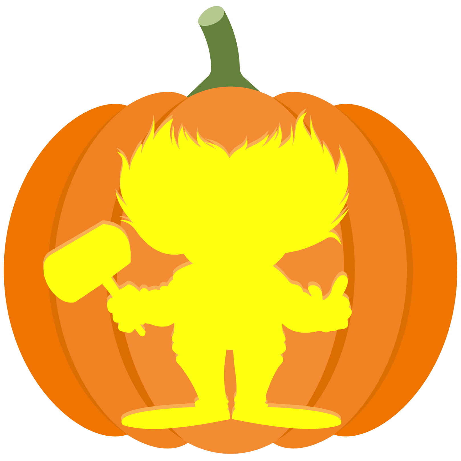 Evil clown pumpkin stencil free printable papercraft templates