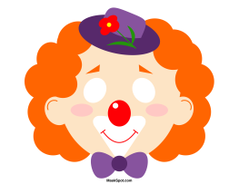 Clown mask template clown mask circus crafts mask template