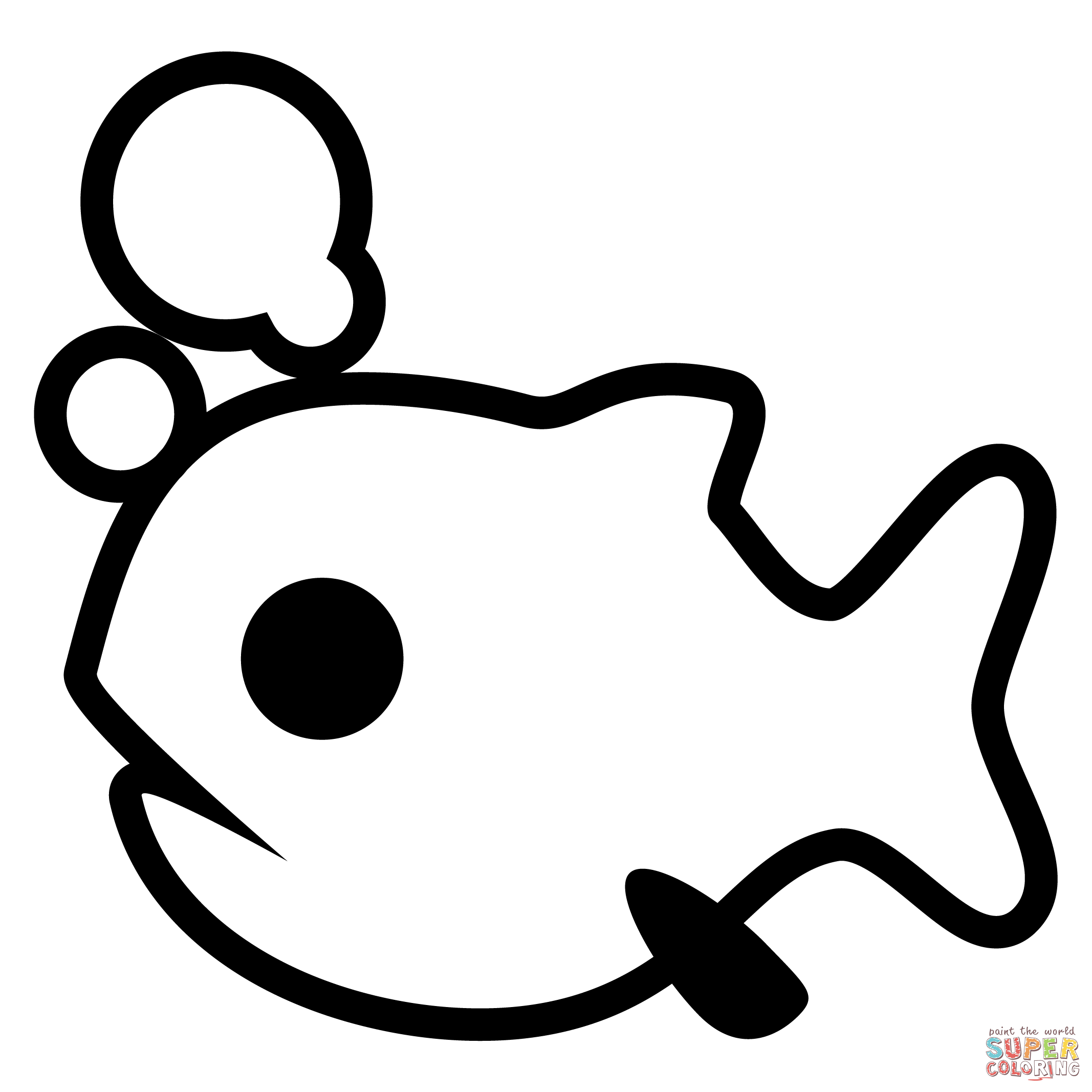 Fish emoji coloring page free printable coloring pages