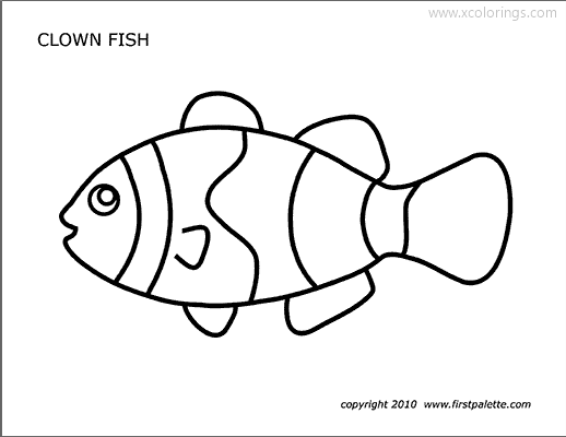 Three band clownfish coloring pages