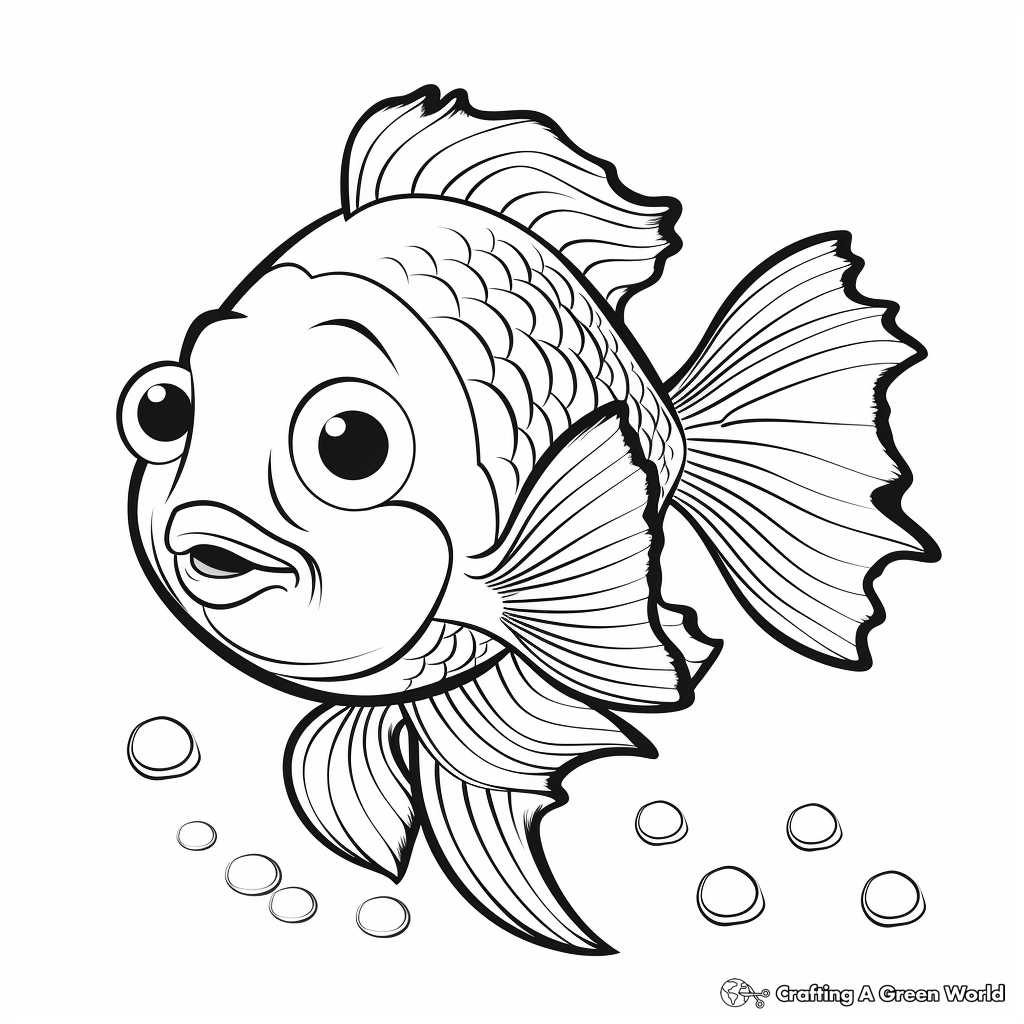 Cartoon fish coloring pages