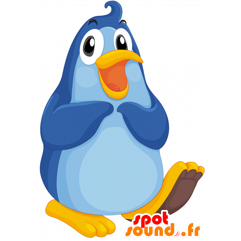 Purchase big bird mascot blue and yellow penguin in d d mascots color change no change size l