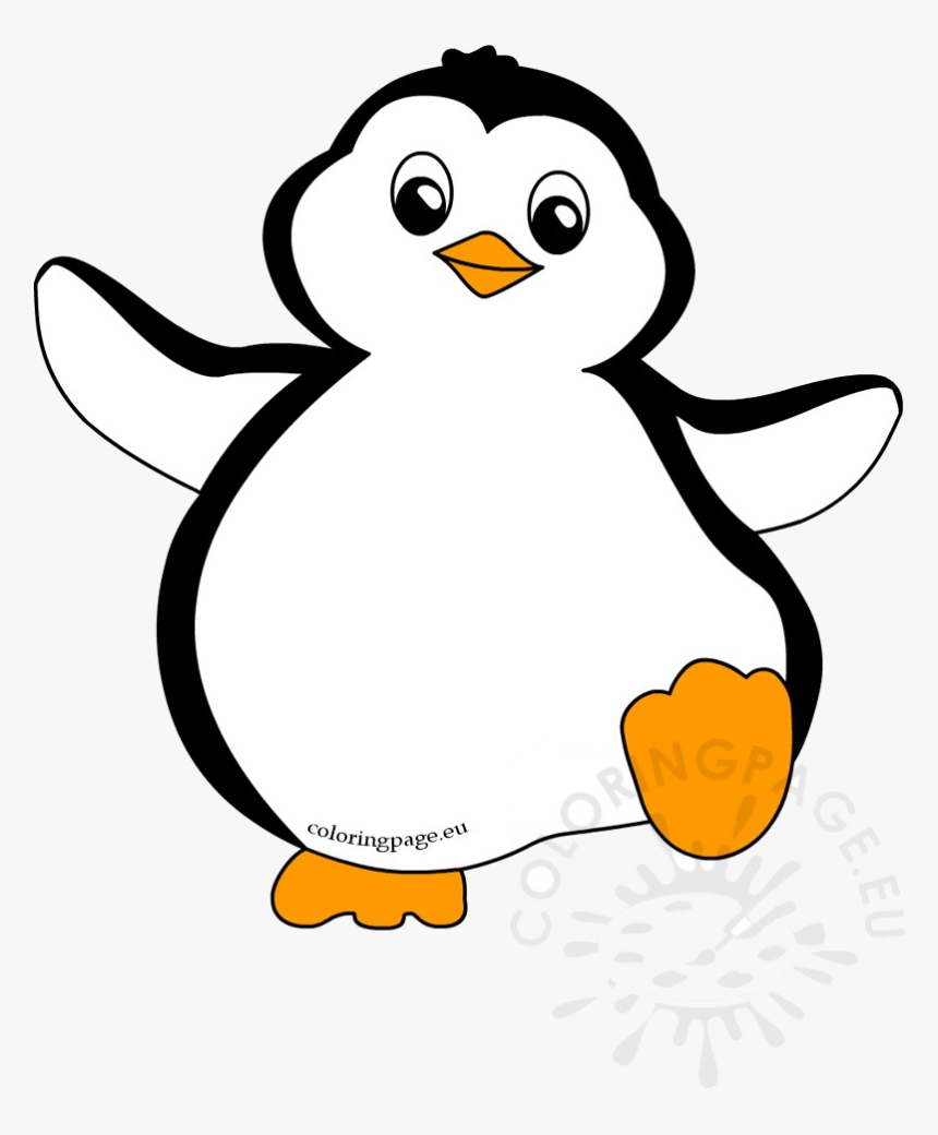 Penguin clipart funny dancing coloring page transparent