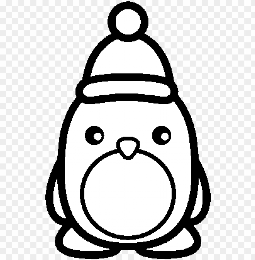 Christmas penguin coloring page