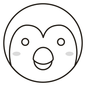 Penguin emoji coloring page free printable coloring pages