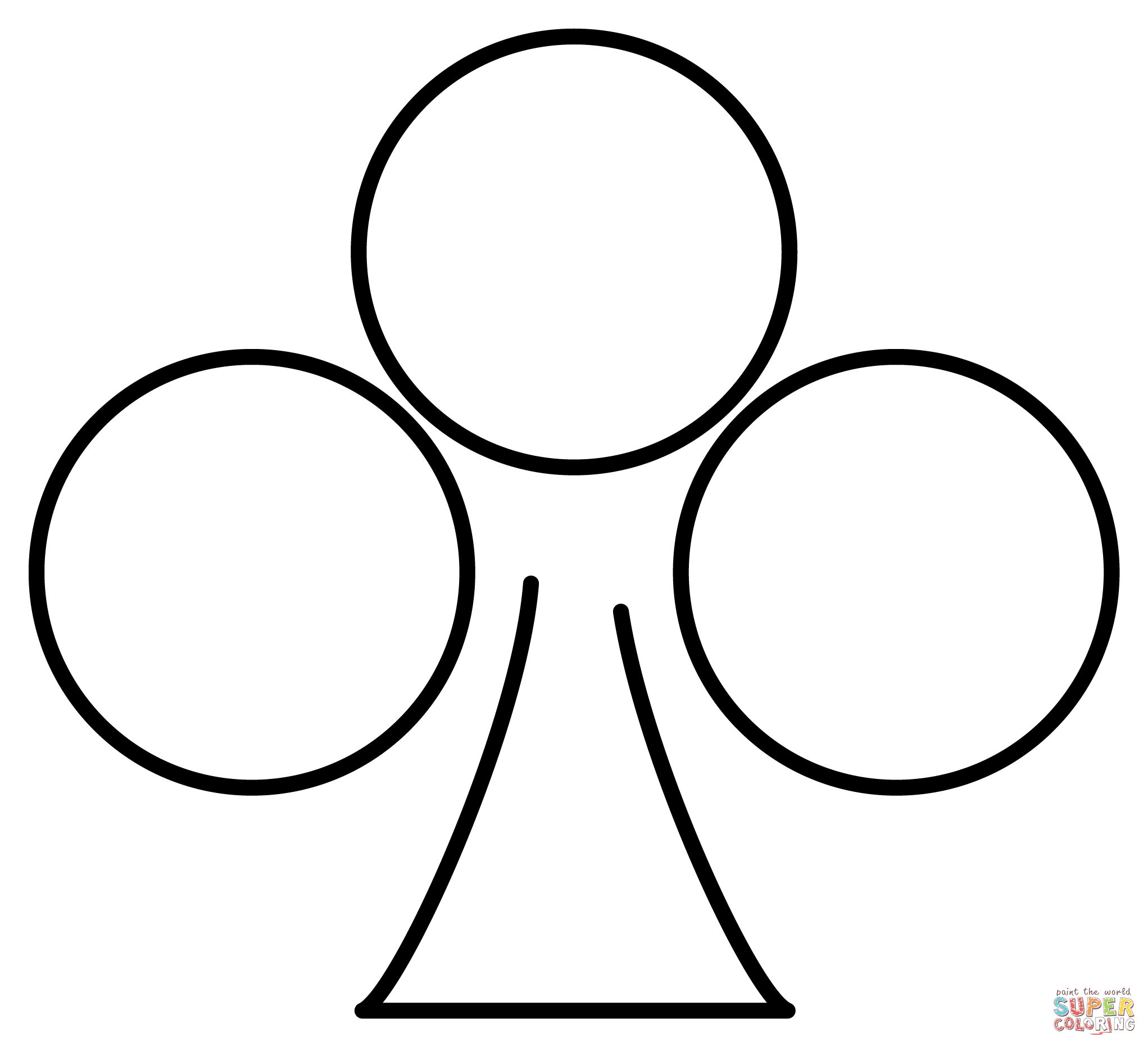 Club suit emoji coloring page free printable coloring pages