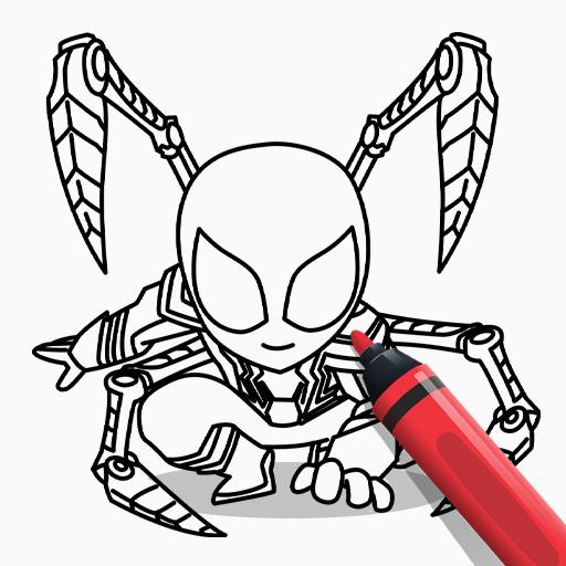 Paint book asmr superhero