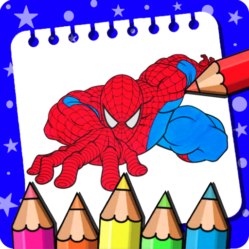 Super hero coloring book game