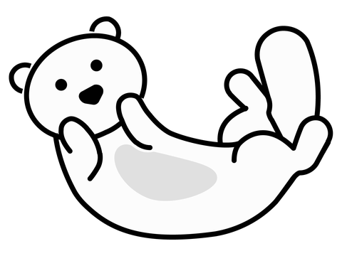 Dibujo de emoji de nutria para colorear dibujos para colorear imprimir gratis