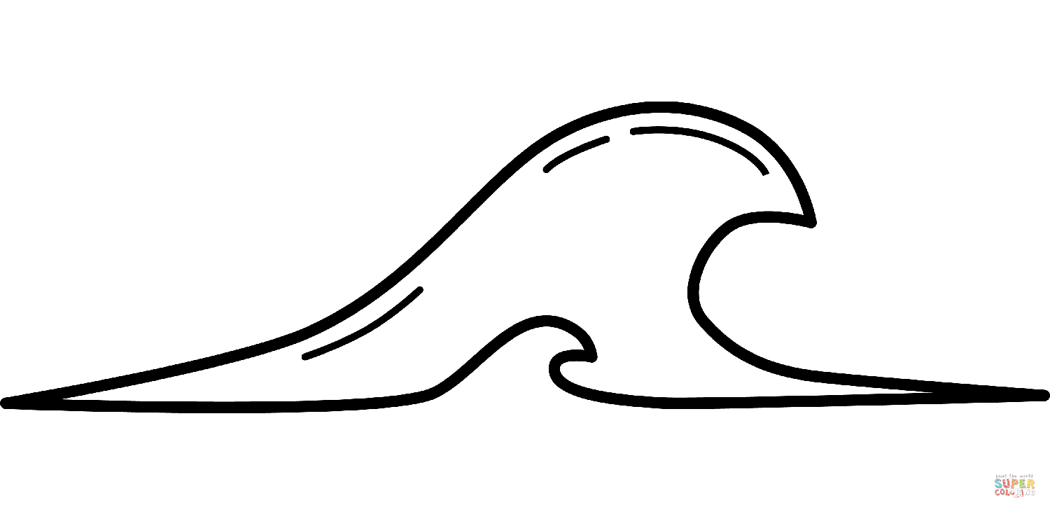 Dibujo de ola del mar para colorear dibujos para colorear imprimir gratis