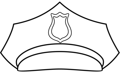 Dibujo de sombrero de policia para colorear dibujos para colorear imprimir gratis