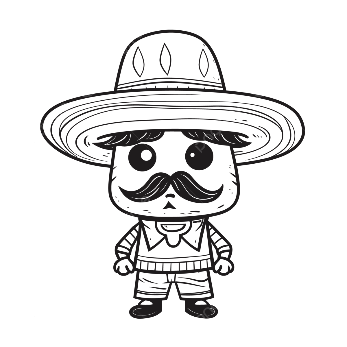 Dibujo de caricatura mexicano hombre con bigote colorido pãgina contorno bosquejo vector png dibujos dibujo del coche dibujo de dibujos animados dibujo de ala png y vector para dcargar gratis