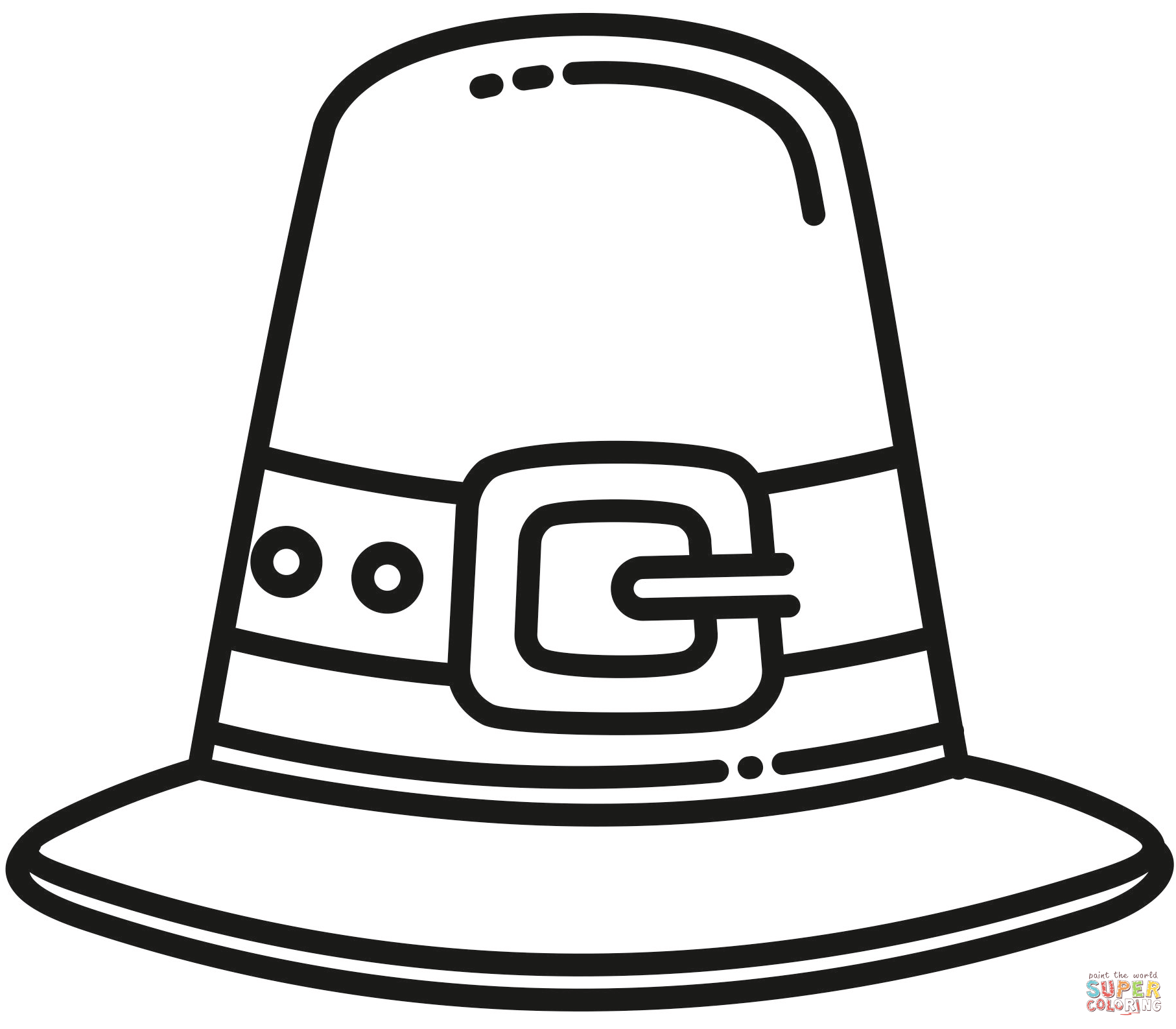 Dibujo de sombrero de peregrino para colorear dibujos para colorear imprimir gratis