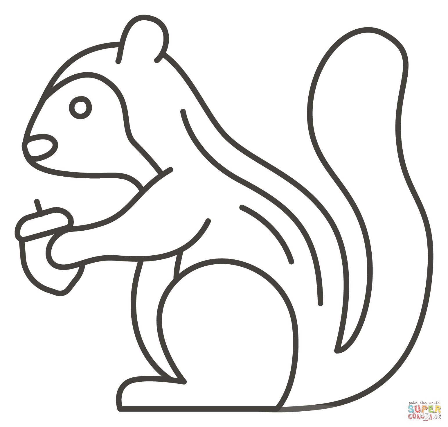 Dibujo de ardilla listada para colorear dibujos para colorear imprimir gratis