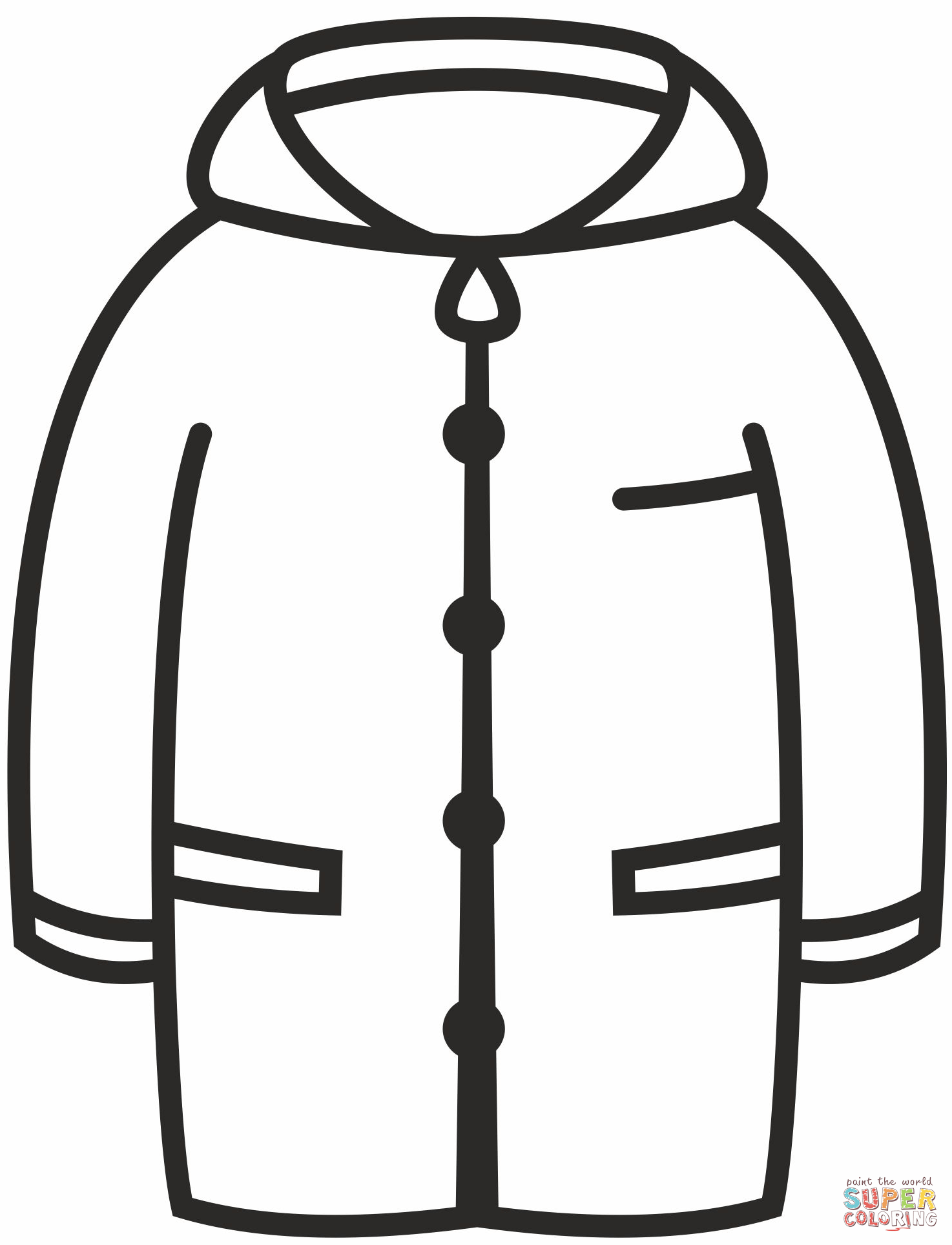 Raincoat coloring page free printable coloring pages