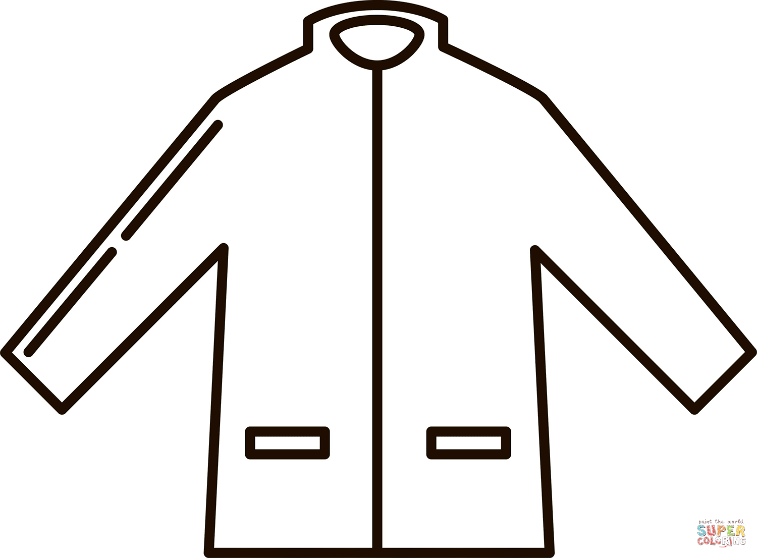 Jacket coloring page free printable coloring pages