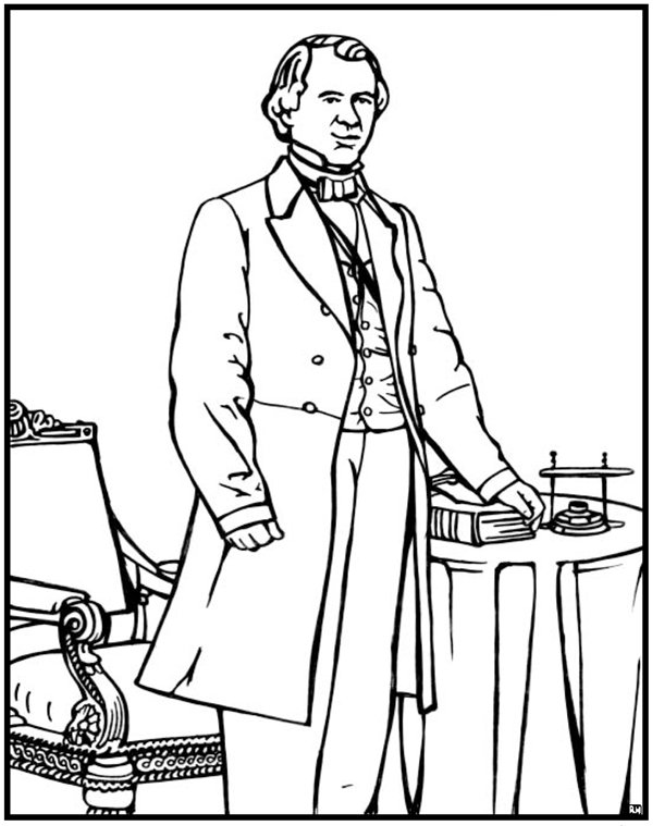 Andrew johnson coloring page purple kitty
