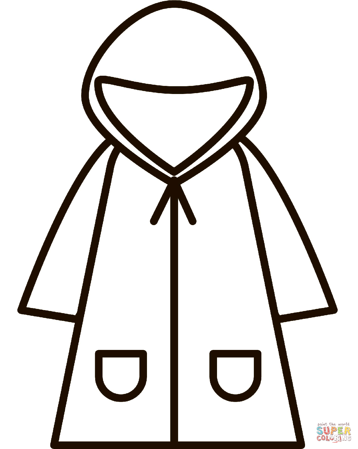 Raincoat coloring page free printable coloring pages