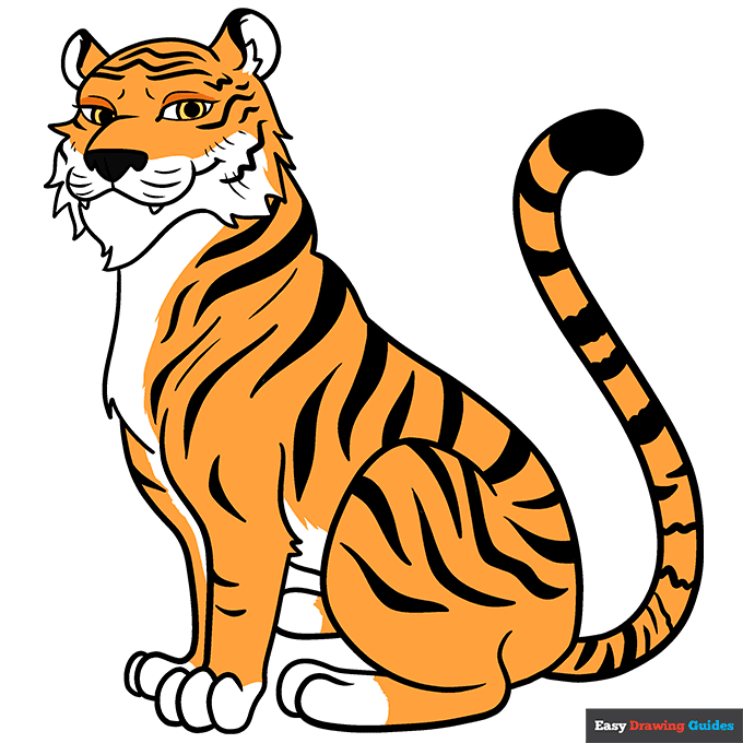 How to draw a tiger