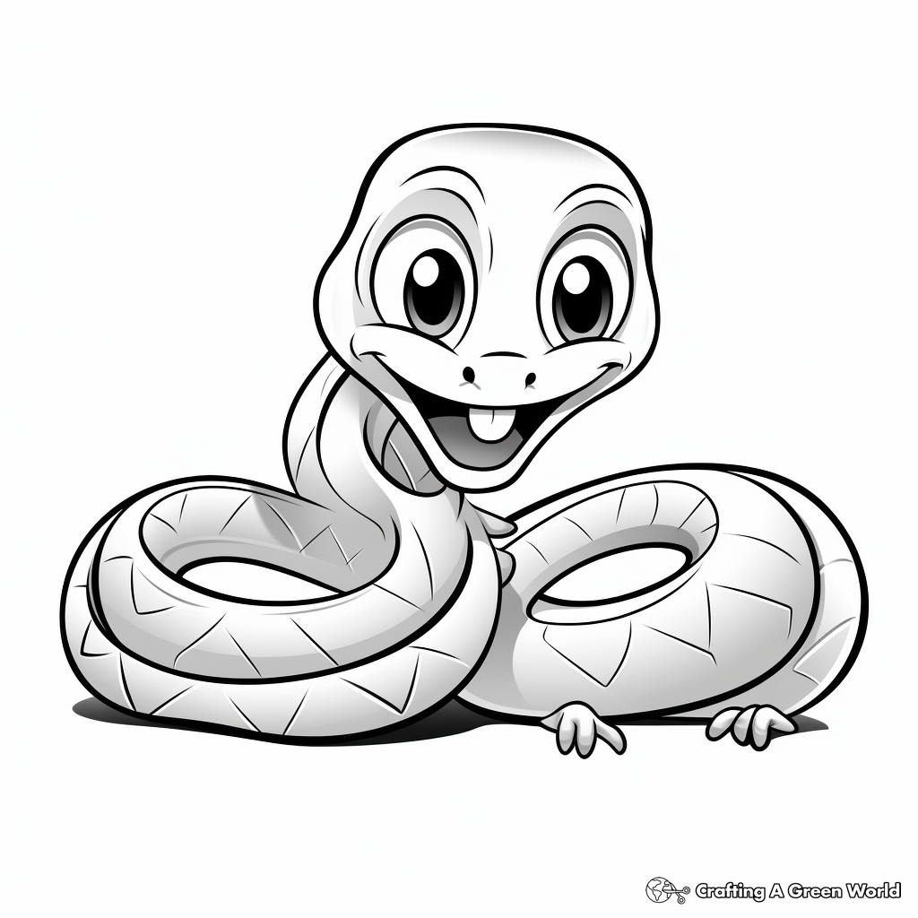 Realistic snake coloring pages