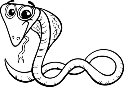 Bath mat cobra cartoon coloring page