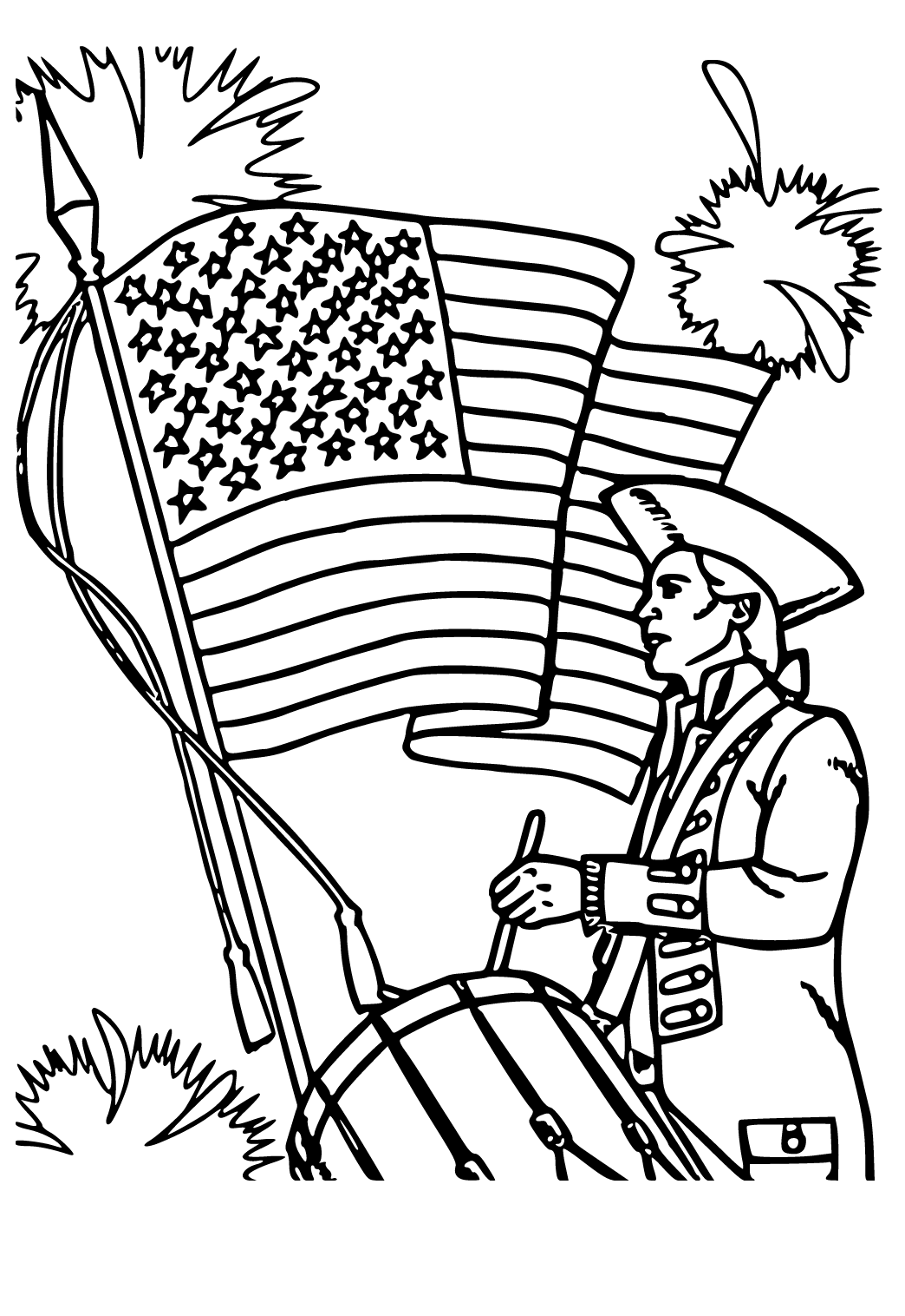 Free printable veterans day drummer coloring page sheet and picture for adults and kids girls and boys