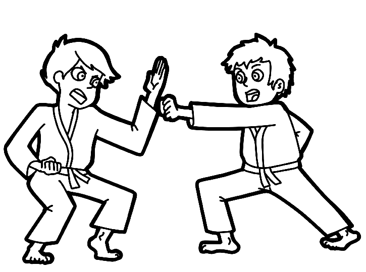 Martial arts coloring pages
